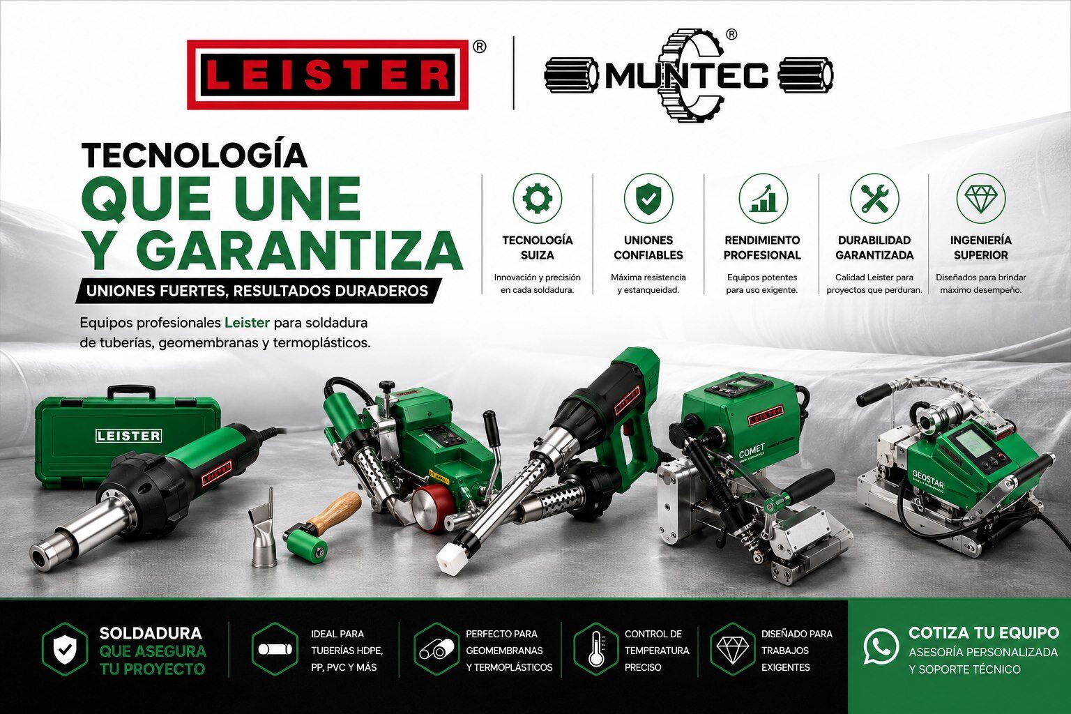 Equipo de termofusión Leister
