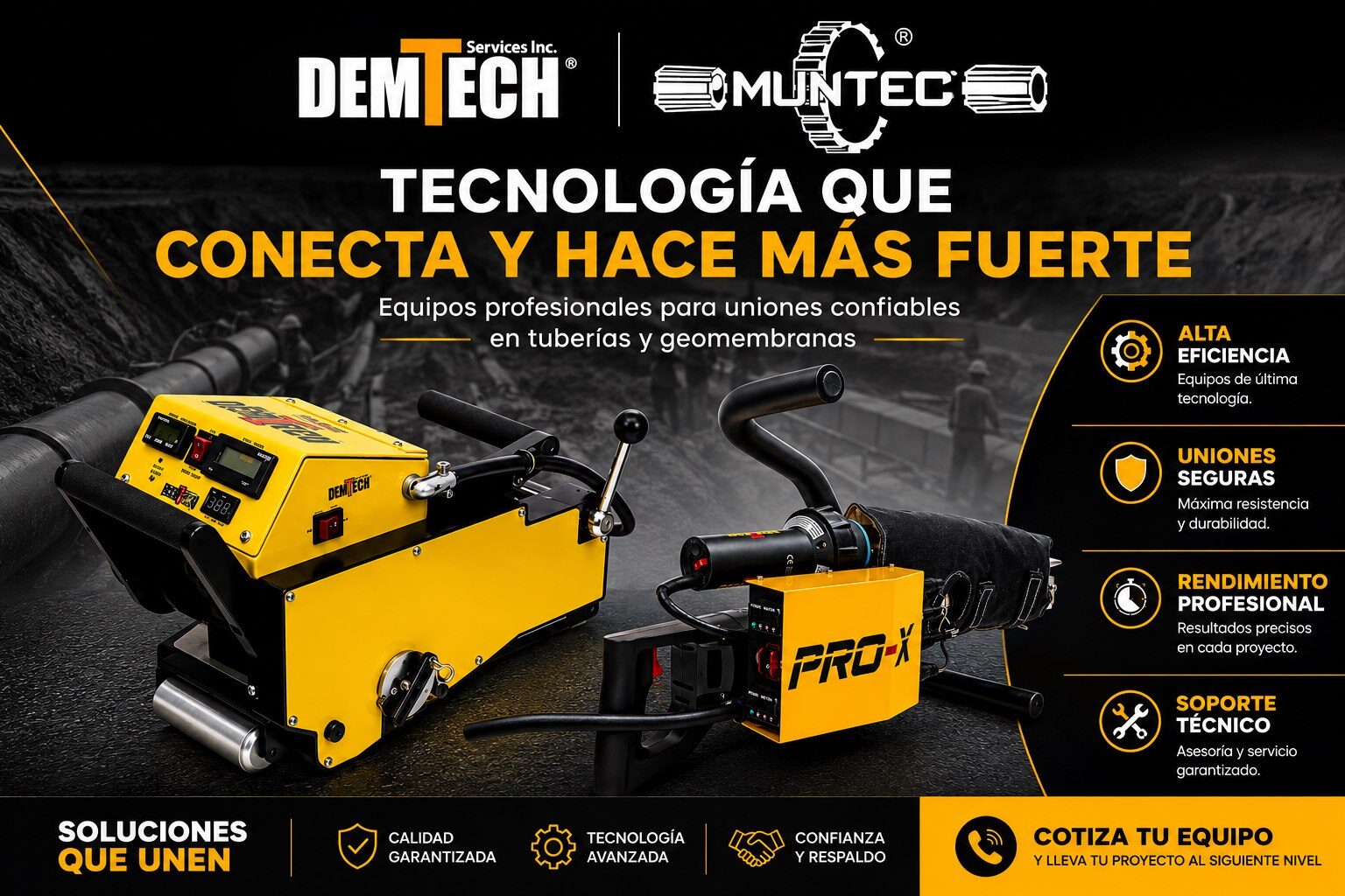 Equipo de termofusión Demtech
